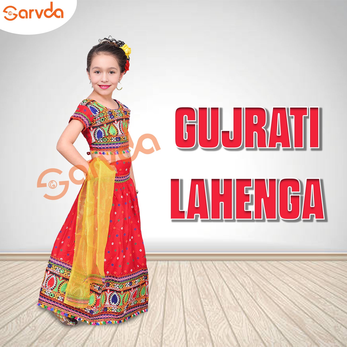 Gujrati Lahenga - Chaniya Choli (Red)