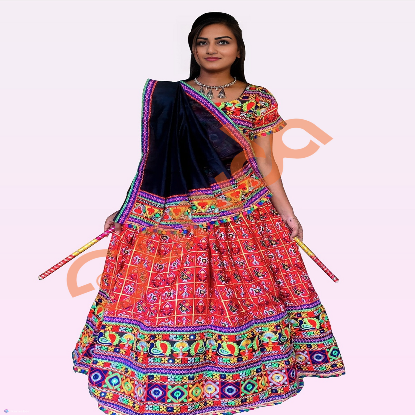 Patola Print Chaniya Choli Set For Adults - Assorted Colour