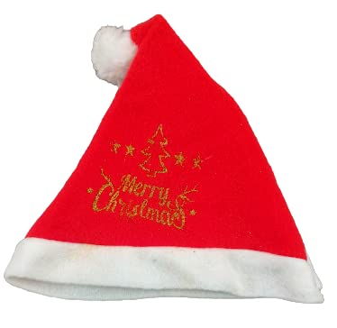 Printed Santa Cap 3 no. - 1 Dozen ( Pack of 12)