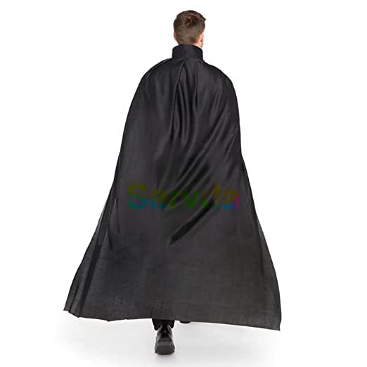 Black Robe With Mask Full Size for Adult (Female / Male) - Hosiery Fabric