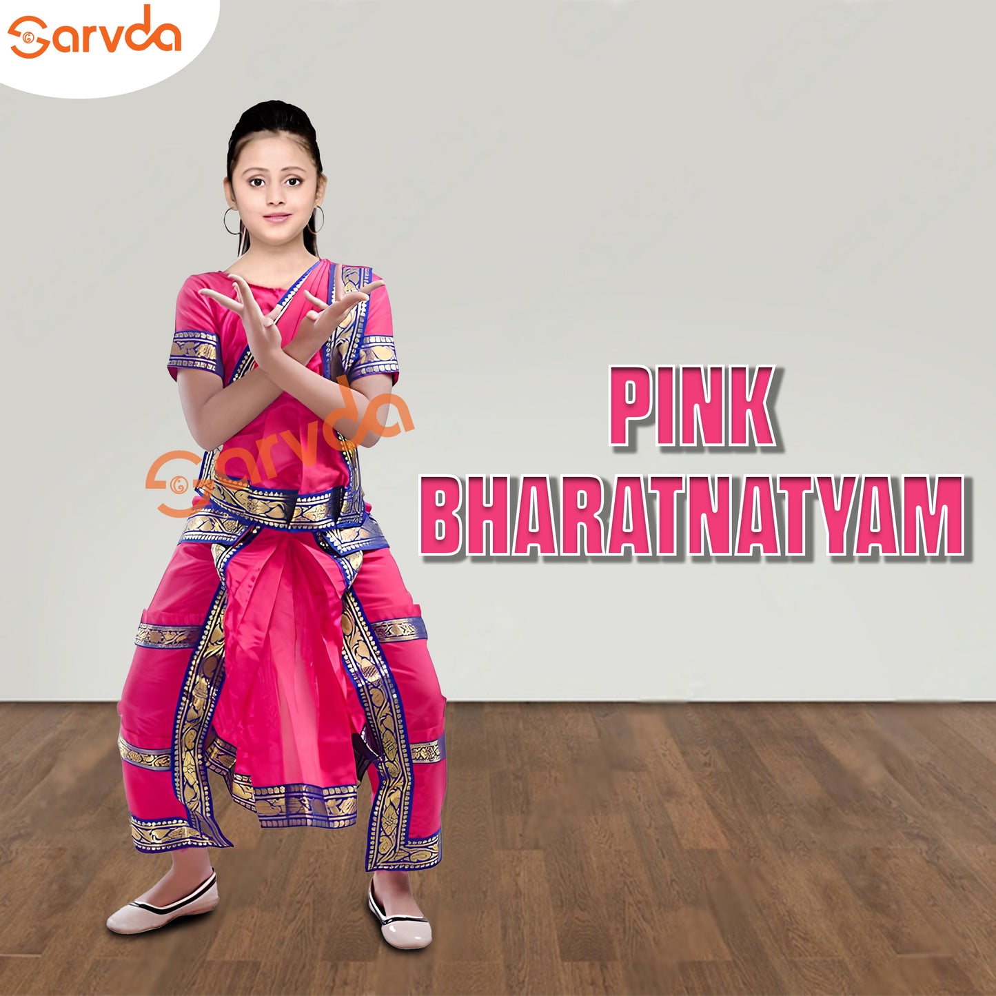 Bharatnatyam Dance Costume - Pink