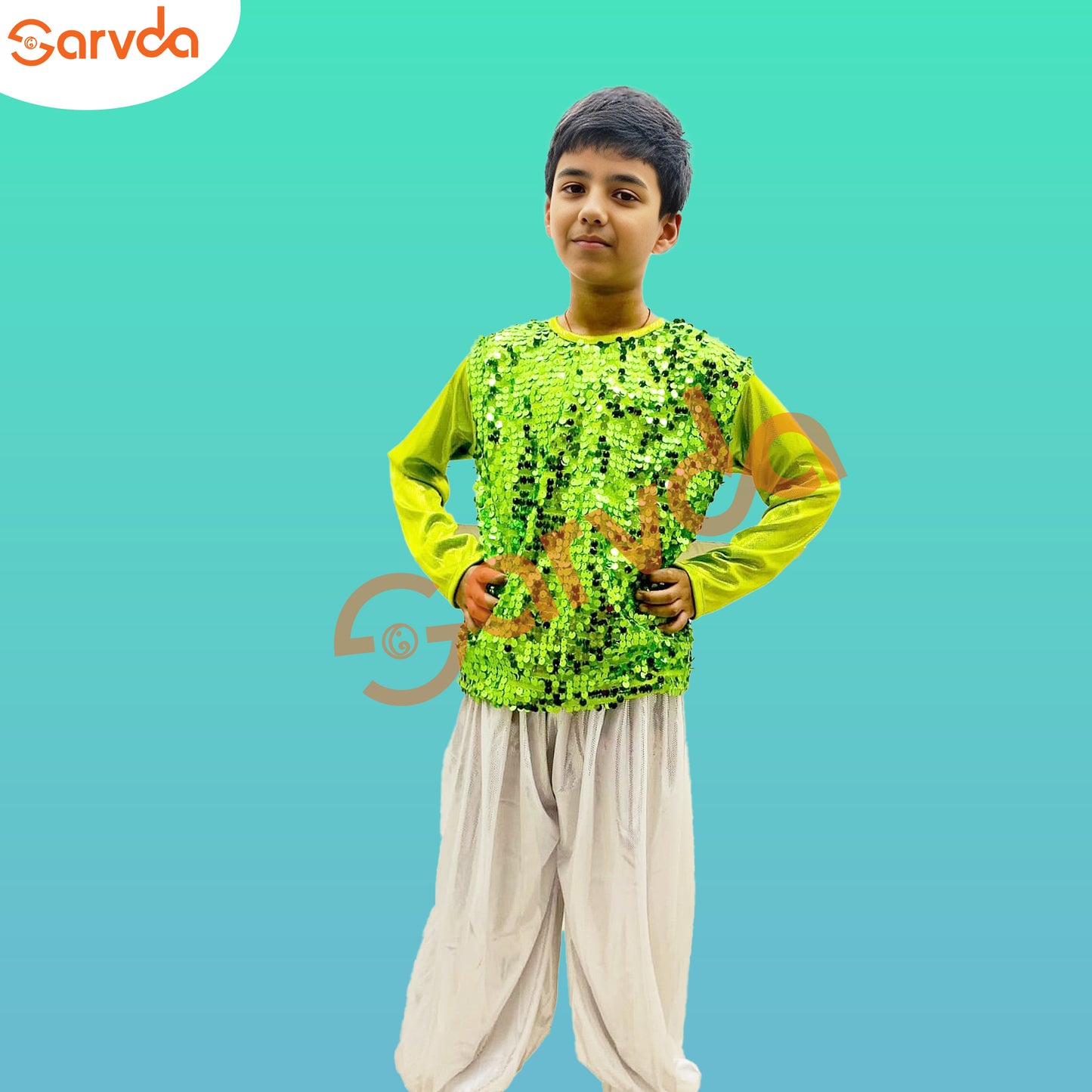 T-shirt Green Sequence Costume