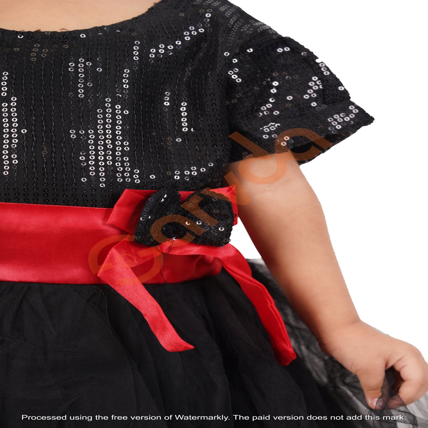 Flared Frock for girls- Black