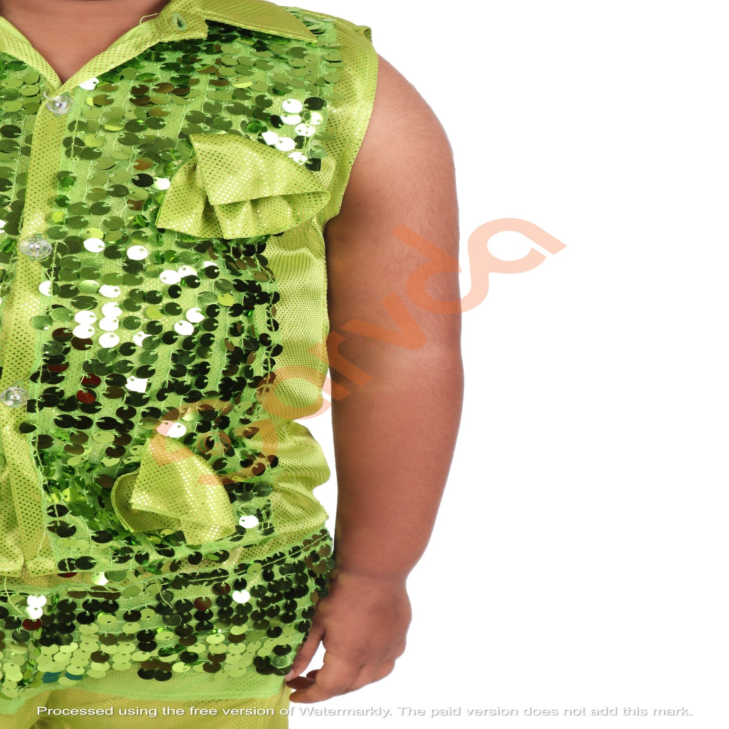 Western Boy Shirt and Full pant Set - Green Sequence