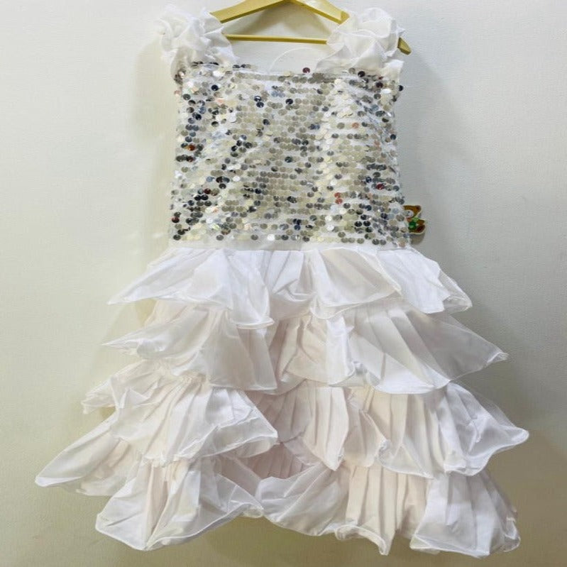 Western White Frock Costume