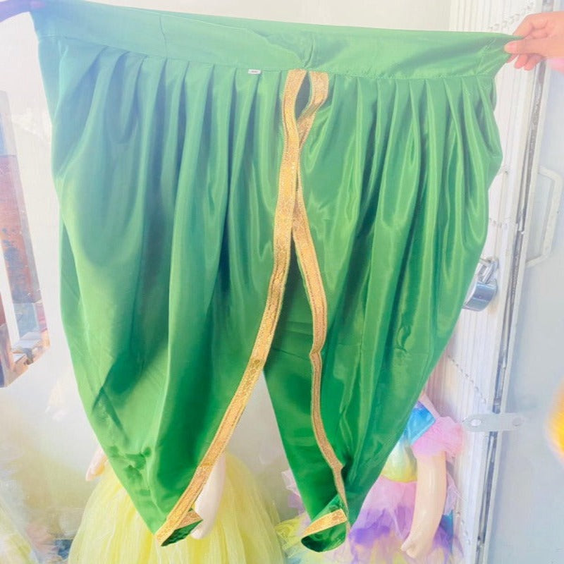 Green Dhoti with Lace Only