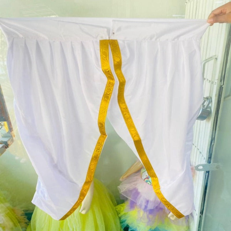 White Dhoti with Lace