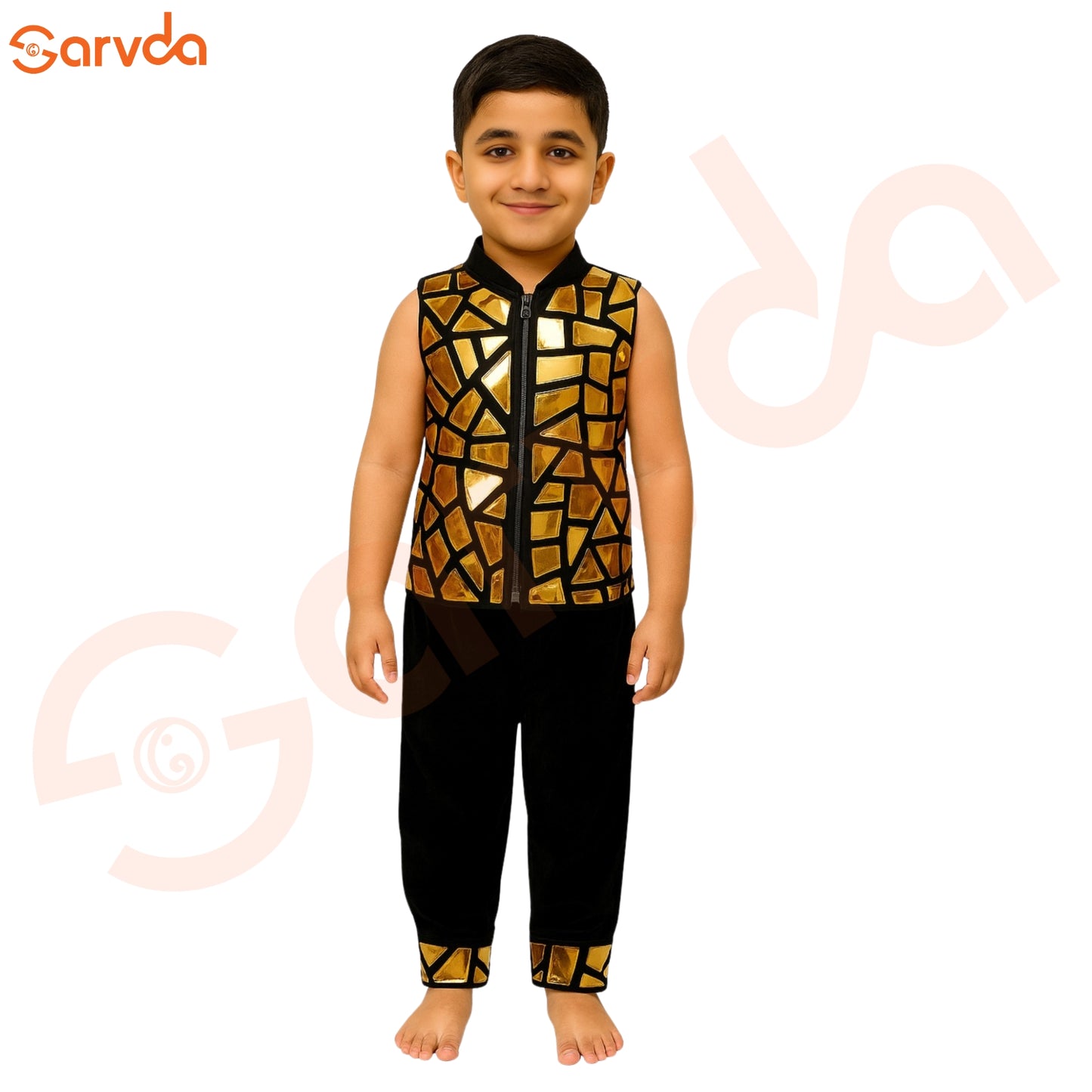 Mirror Mosaic Dance Costume For Boys