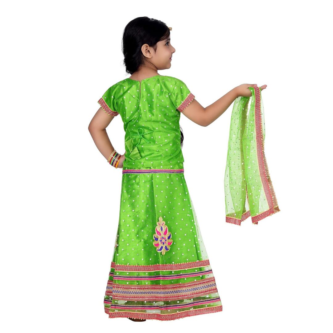 Lahenga Choli with Duppatta Full Set- Green (Garba/Radha/Rani/Dance)