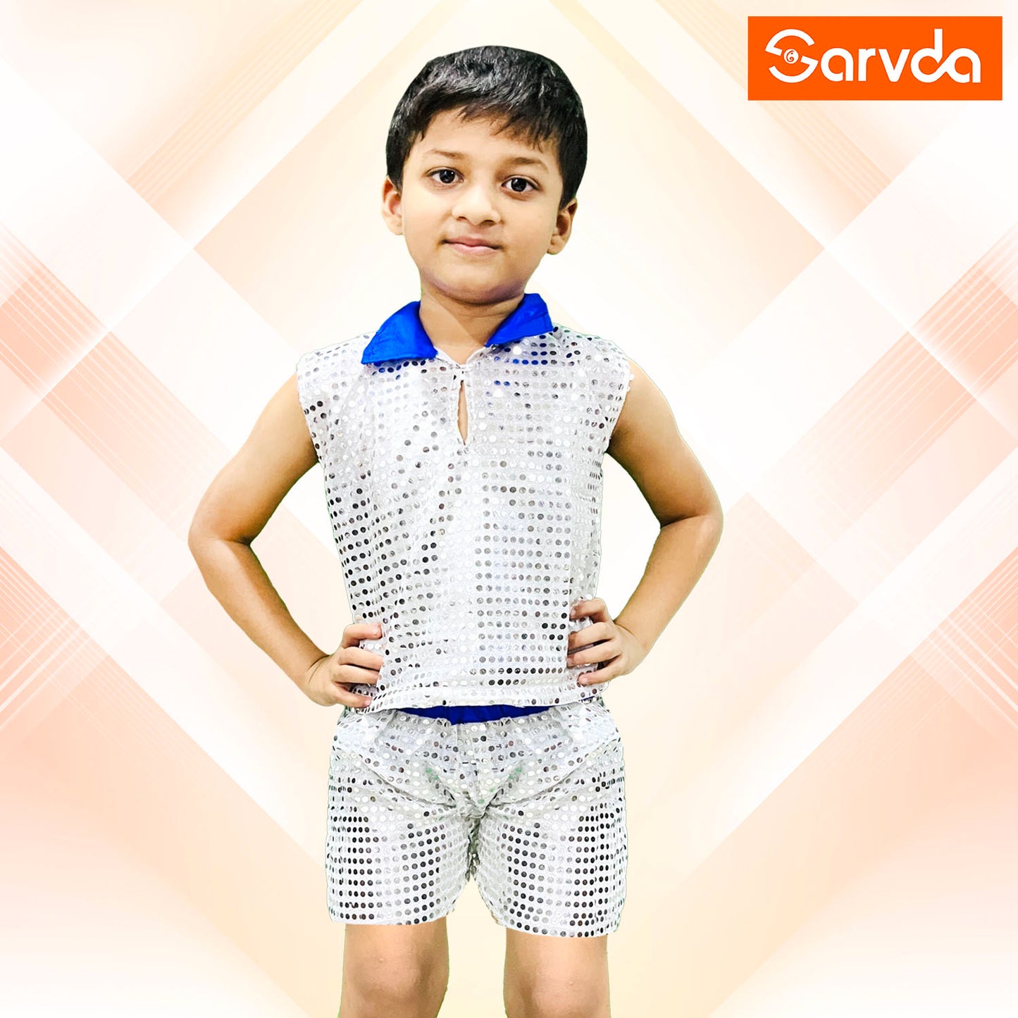 Western Blue Retro boy Costume