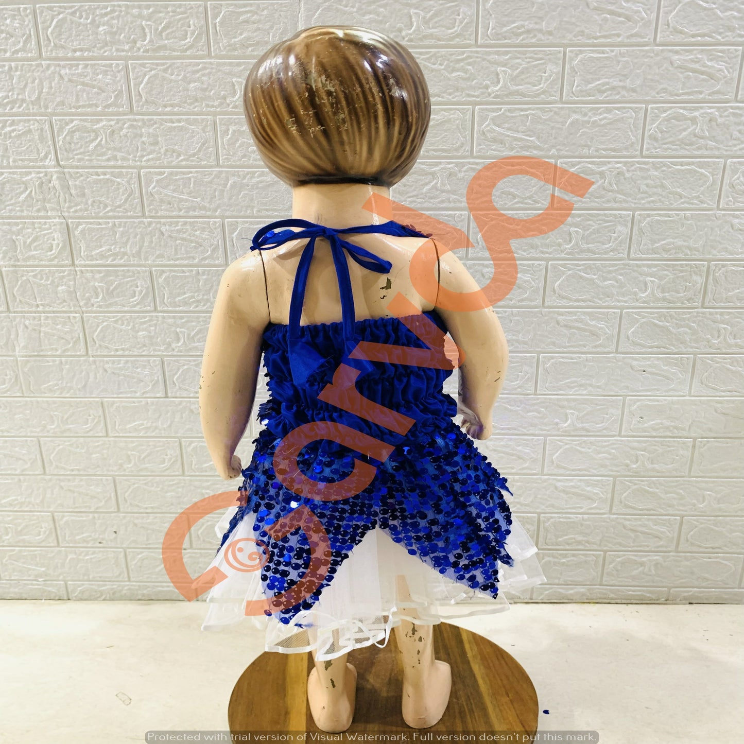 Blue Top and White Skirt Set for girl