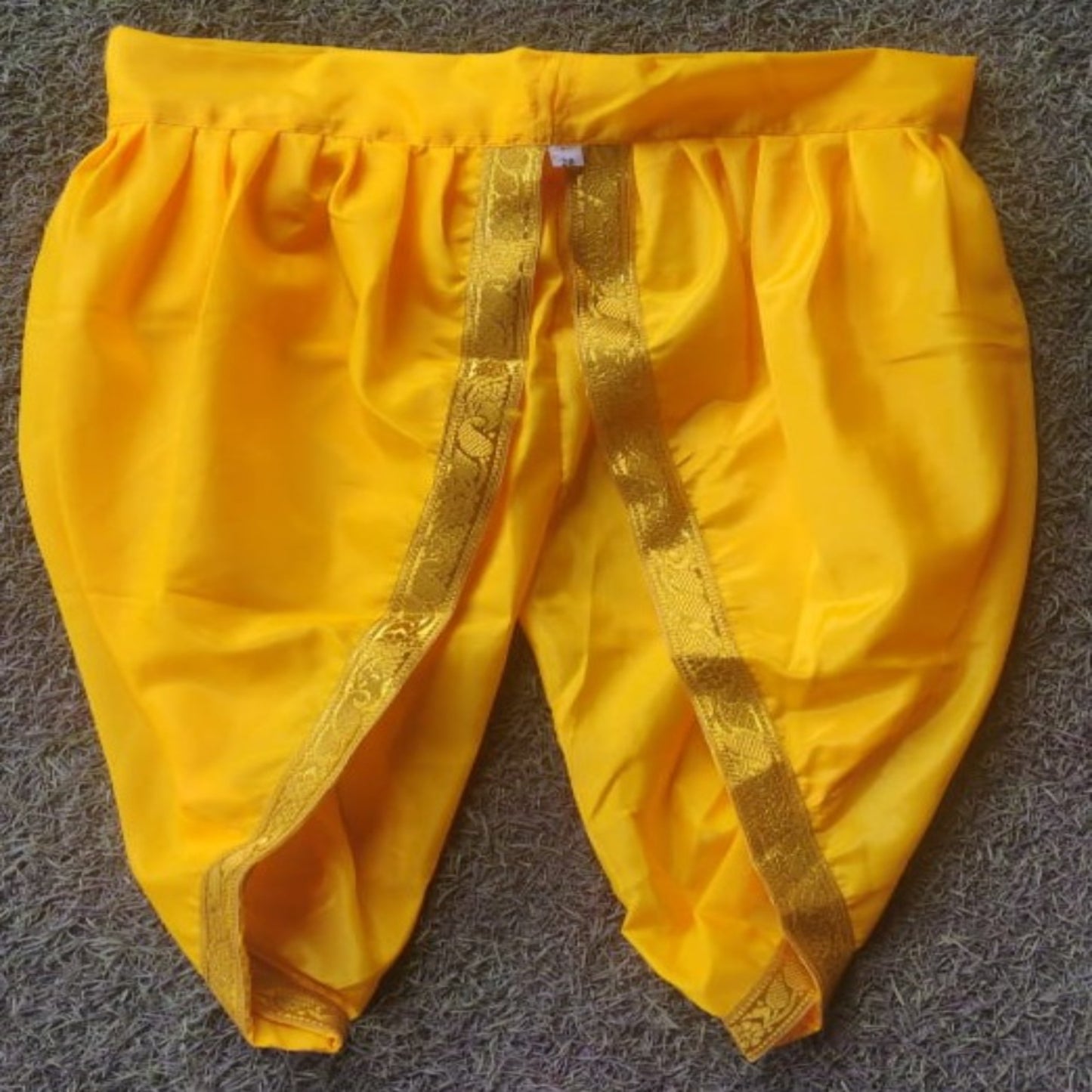 Yellow Dhoti with Lace