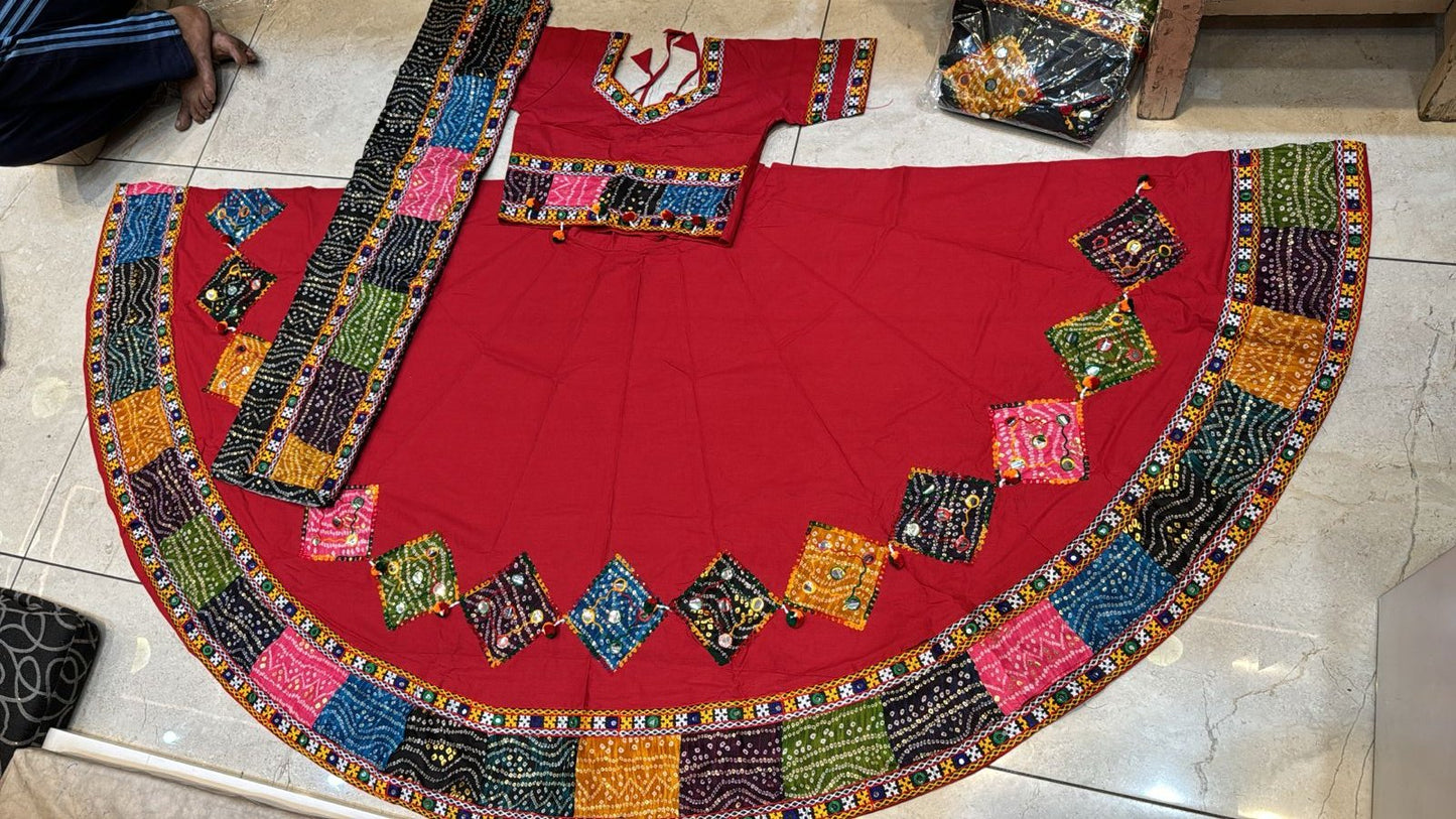 360 Lahenga Cotton Fabric -0G (Assorted Colour)