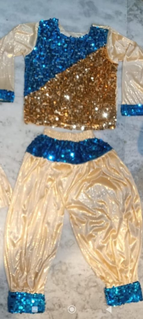 Golden Western with Firozi/golden sequence for boys