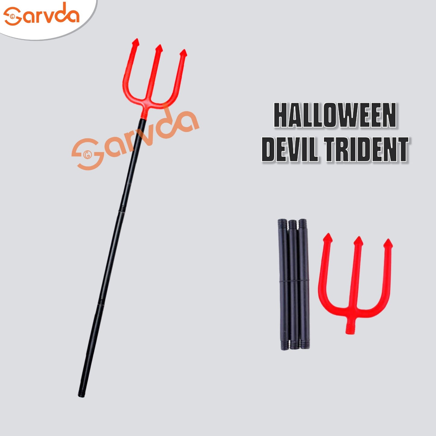 Halloween devil red trident