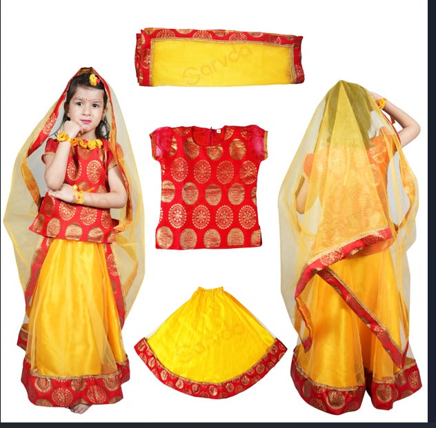 (In-Queue / High Demand ) Sarvda Radha Lahenga - Light Fabric