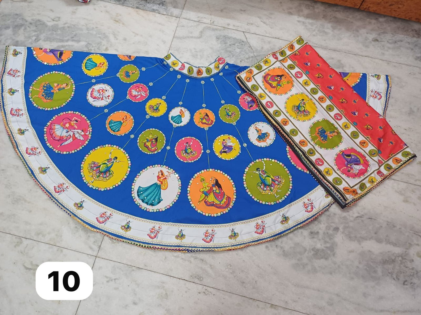 360 Lahenga Cotton Fabric Digital Print -0T (Assorted Colour)