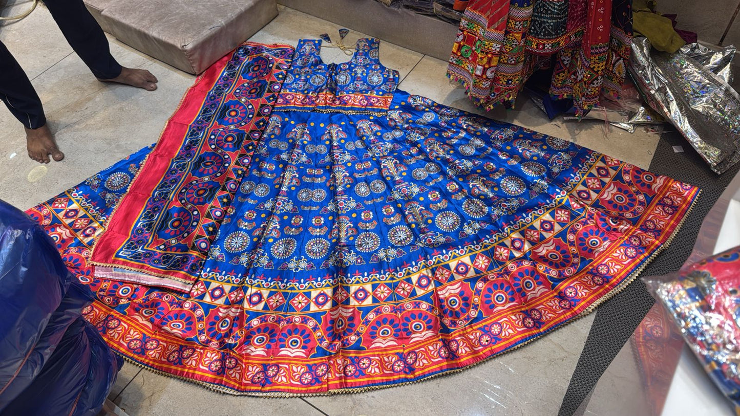 Adults Lahenga Sattin Fabric Assorted Colour - 0V