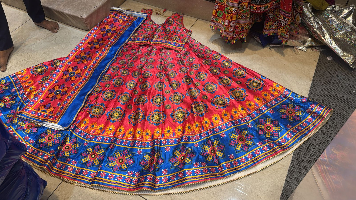 Adults Lahenga Sattin Fabric Assorted Colour - 0V