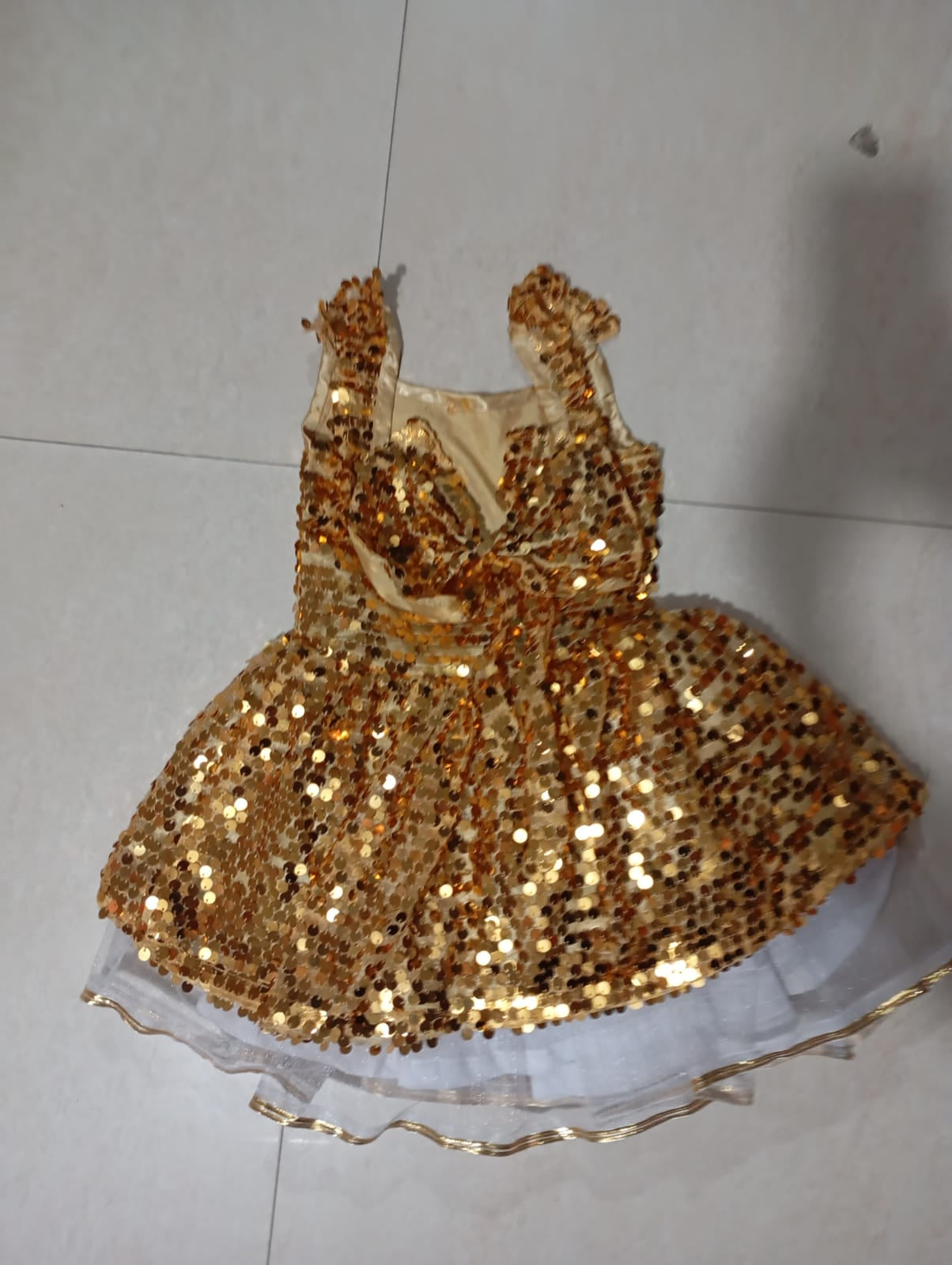 Golden Full sequence Frock