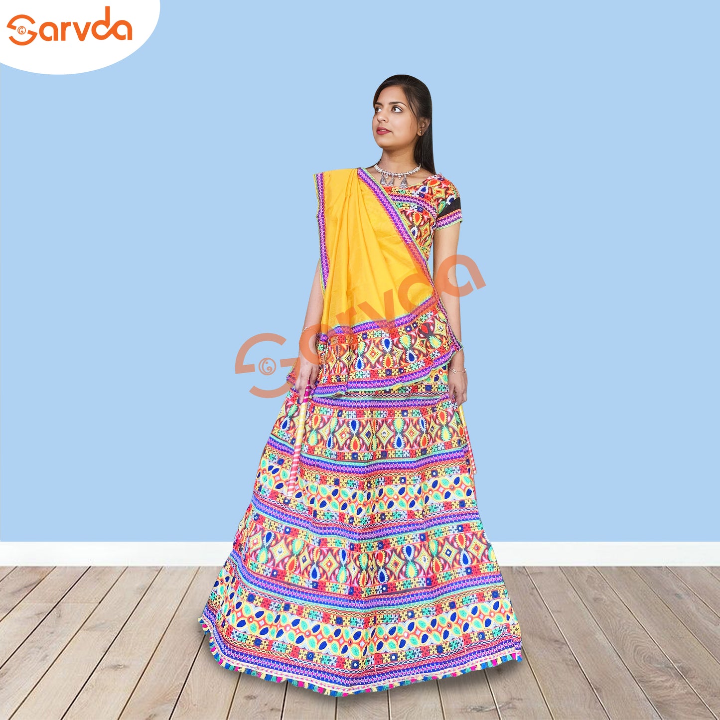 Full Work Chaniya Choli For Adults - Multicolour