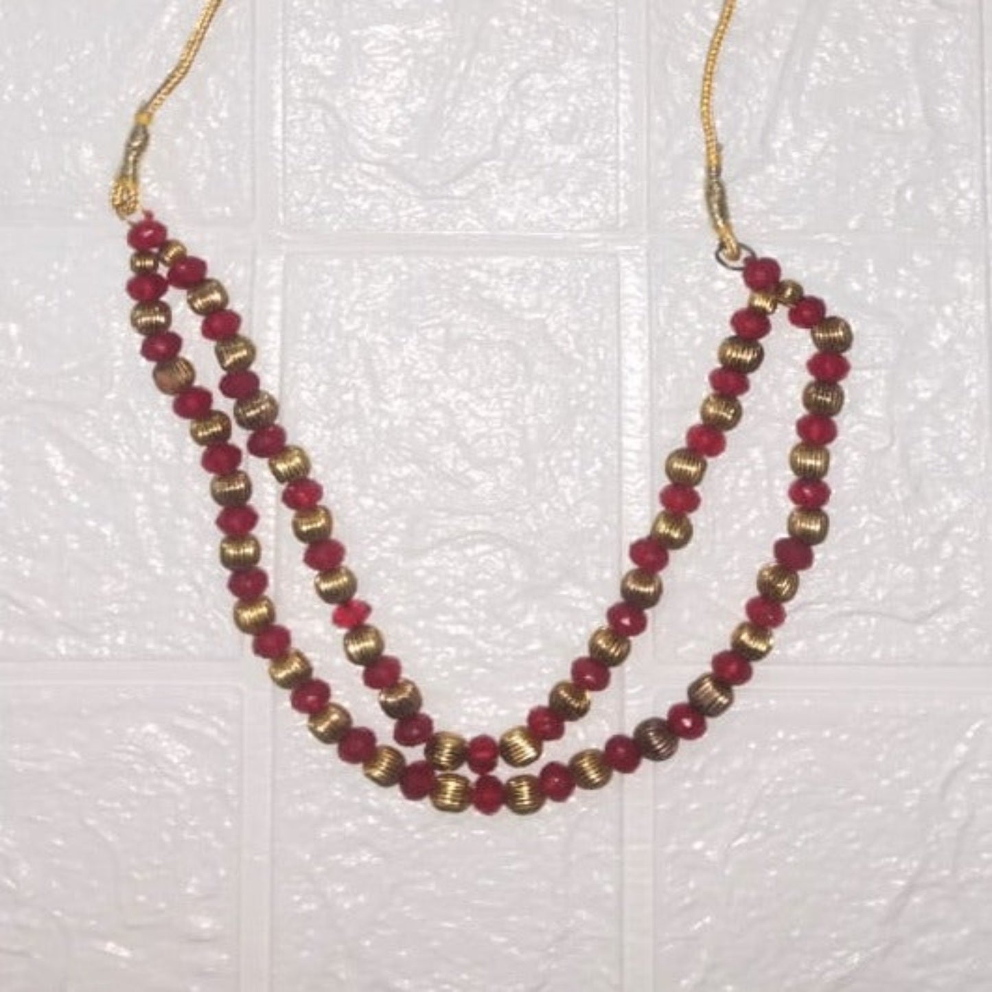 Golden & red Mala