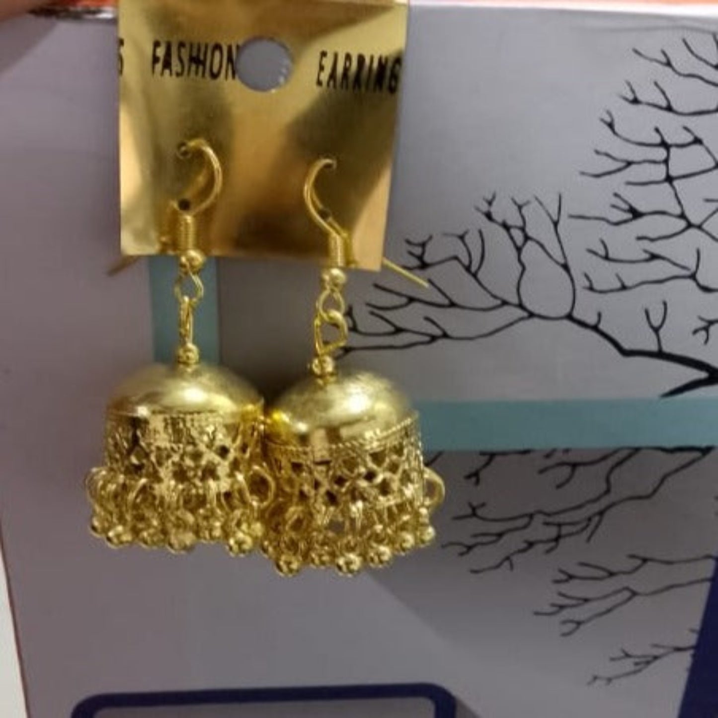 Golden Round  Earrings