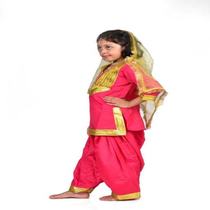 Punjabi Suit with Net Chunni -Assorted Color