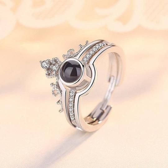 100 Languages  I Love U Ring - Silver