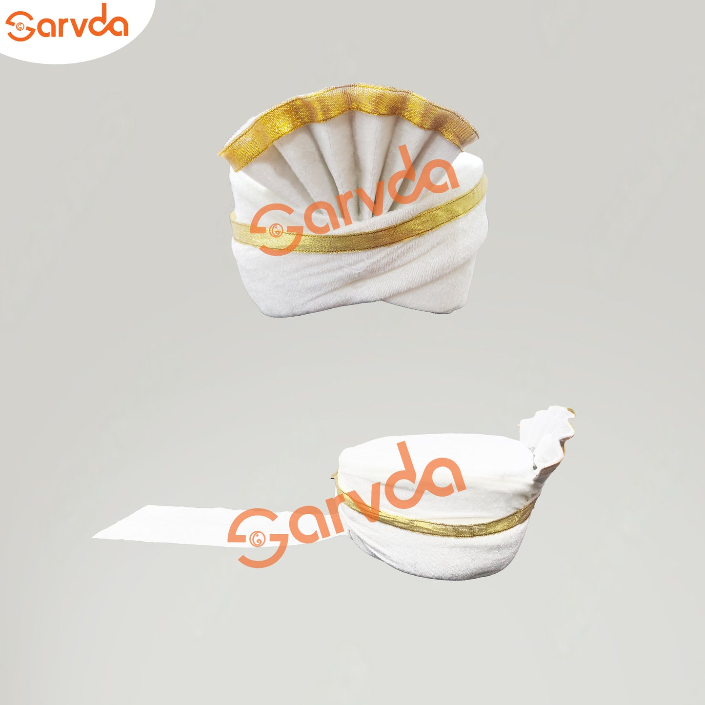white safa/Pagri - (Heavy shipping rate may be increase)