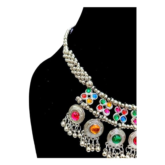 Traditional Silver Necklace Jewellery Set for Women -17 No