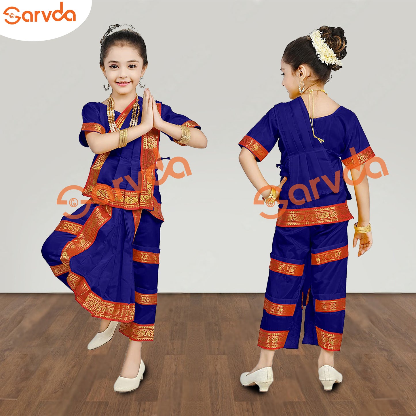 Bharatnatyam Dance Costume- Blue