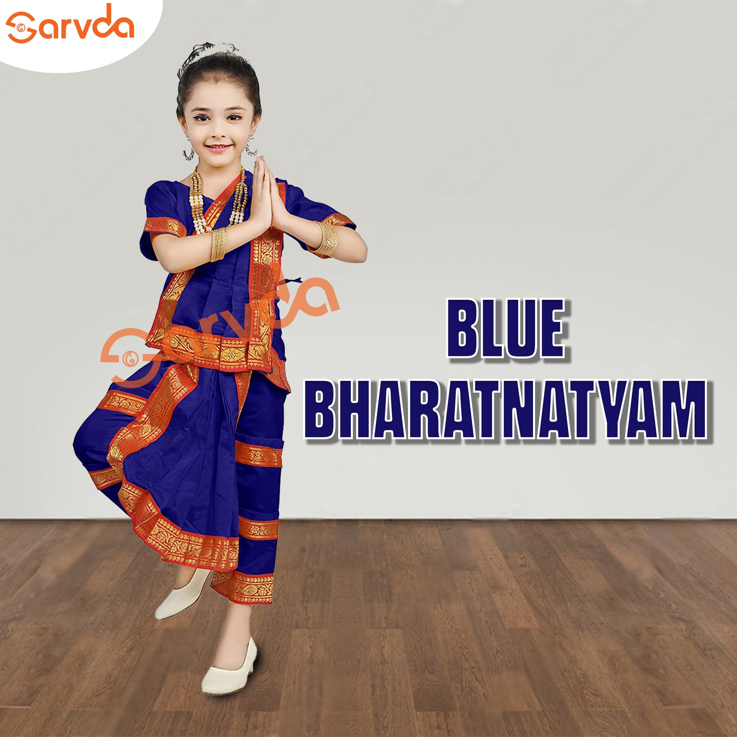 Bharatnatyam Dance Costume- Blue