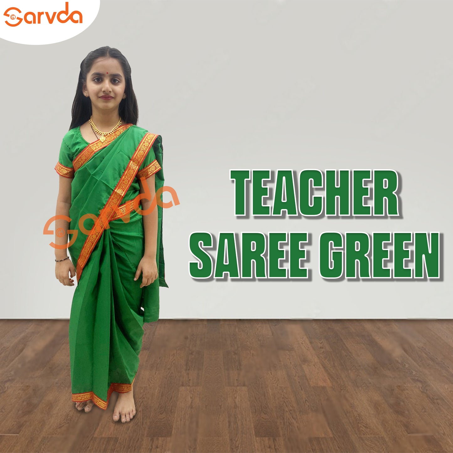 Green Teacher saree