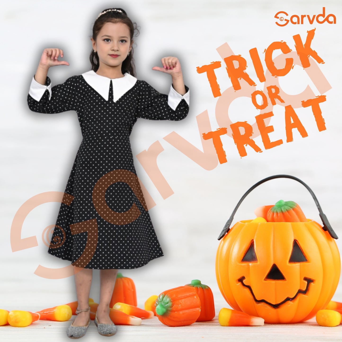 Hallowen Wednesday Dress Costume