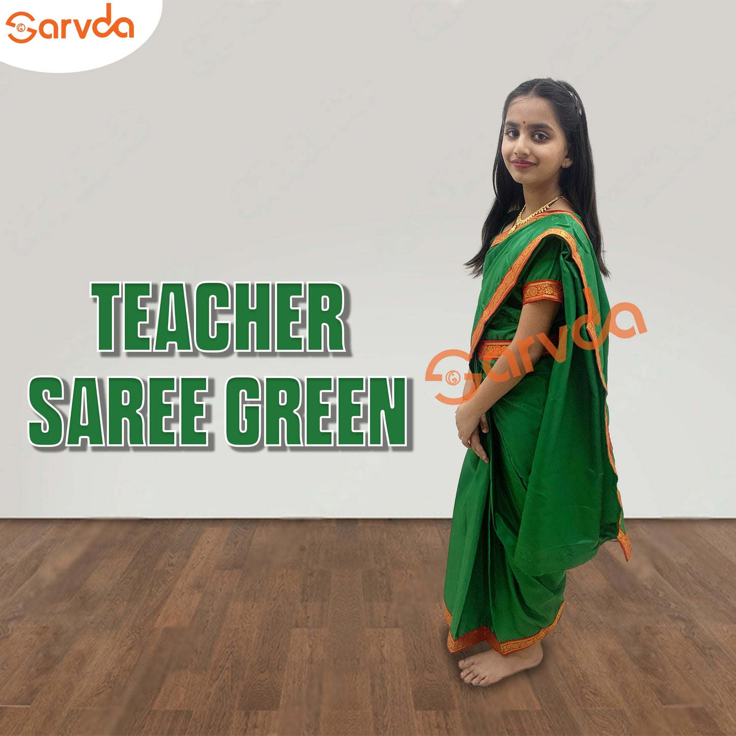 Green Teacher saree