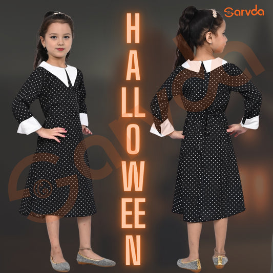 Hallowen Wednesday Dress Costume