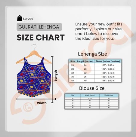 Sarvda Gujrati Garba  Lahenga For Kids