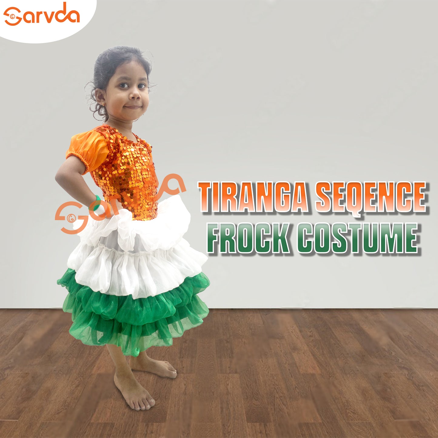 Tricolor / Tiranga Seqence frock Costume