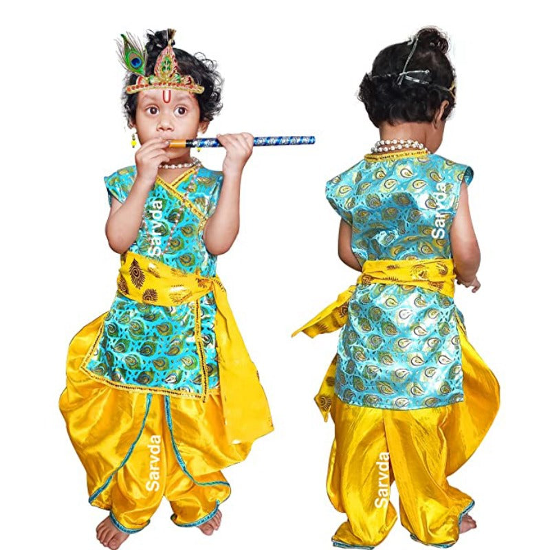 Firozi Kurta, Dhoti & Patka Krishna Dress