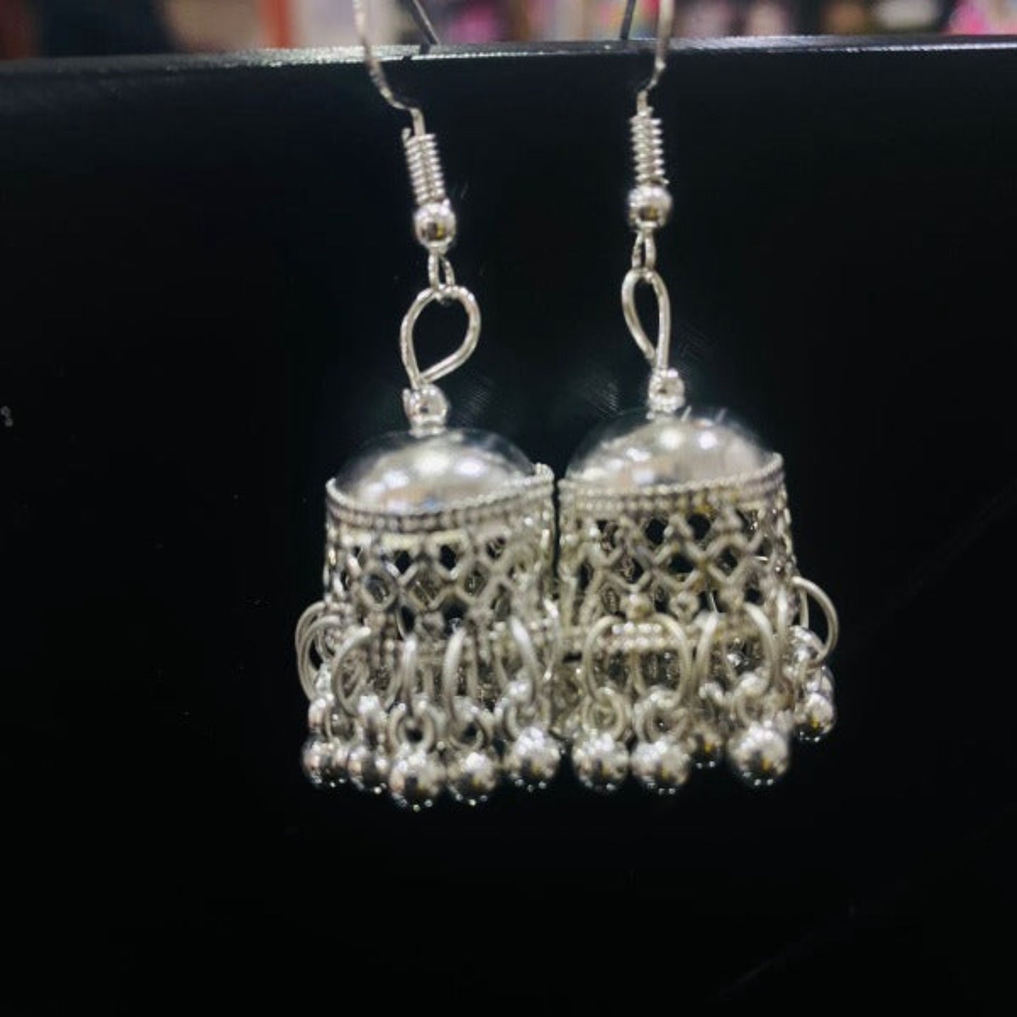 Silver Round  Earrings
