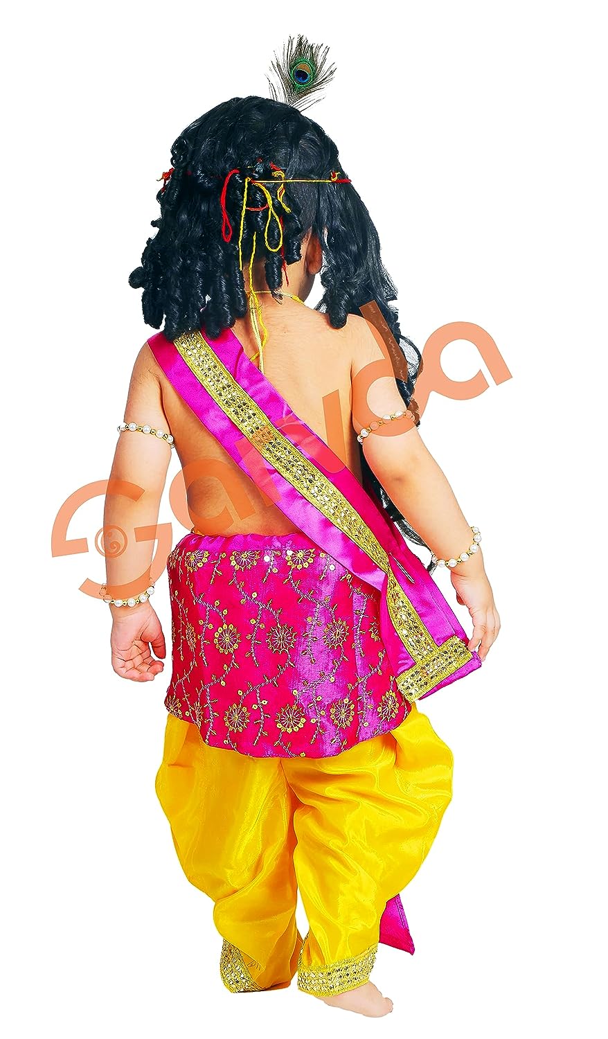 Premium Quality Krishna Janmashtami dress for kids with hip cover - Pink