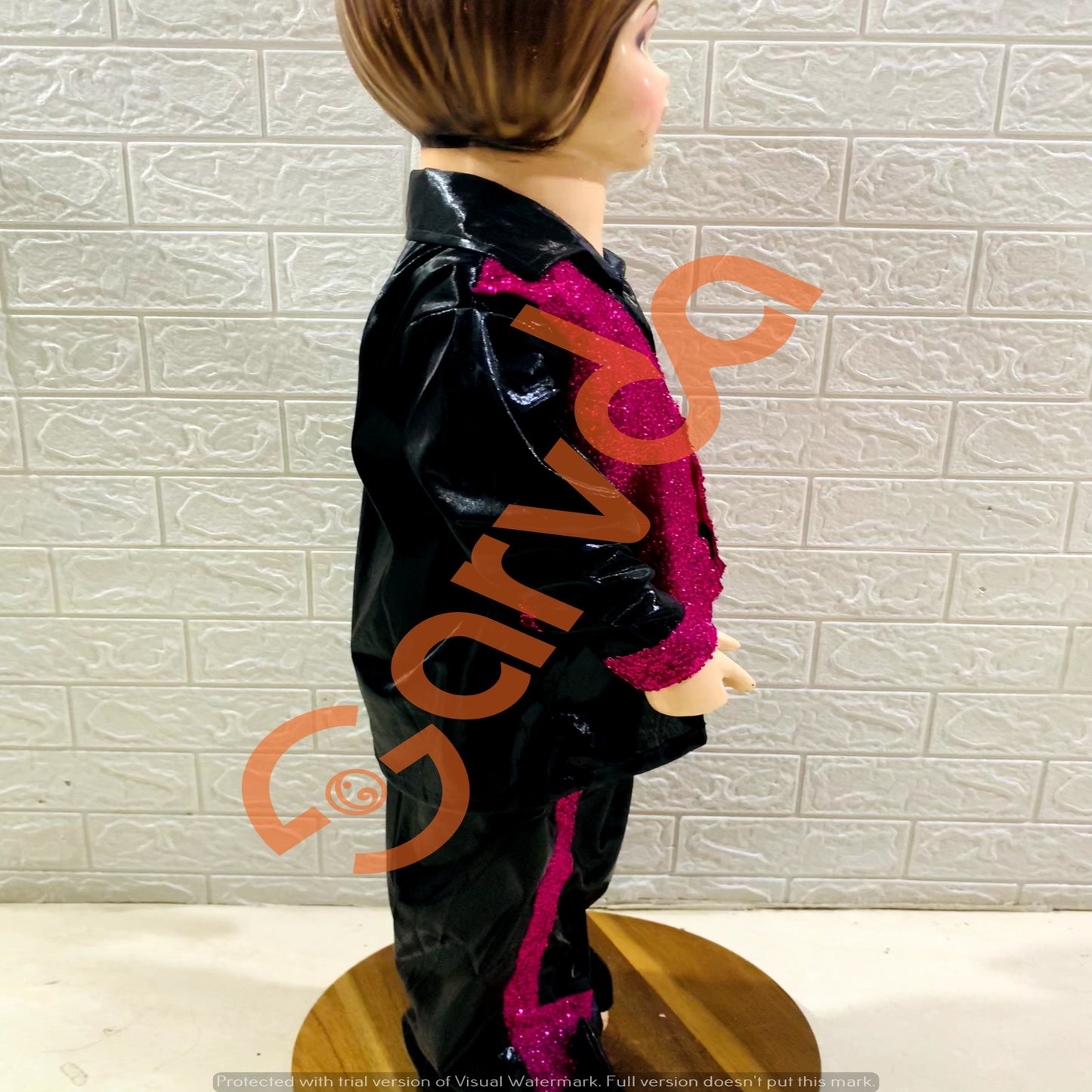 Western Magenta/Black Costume For Boys