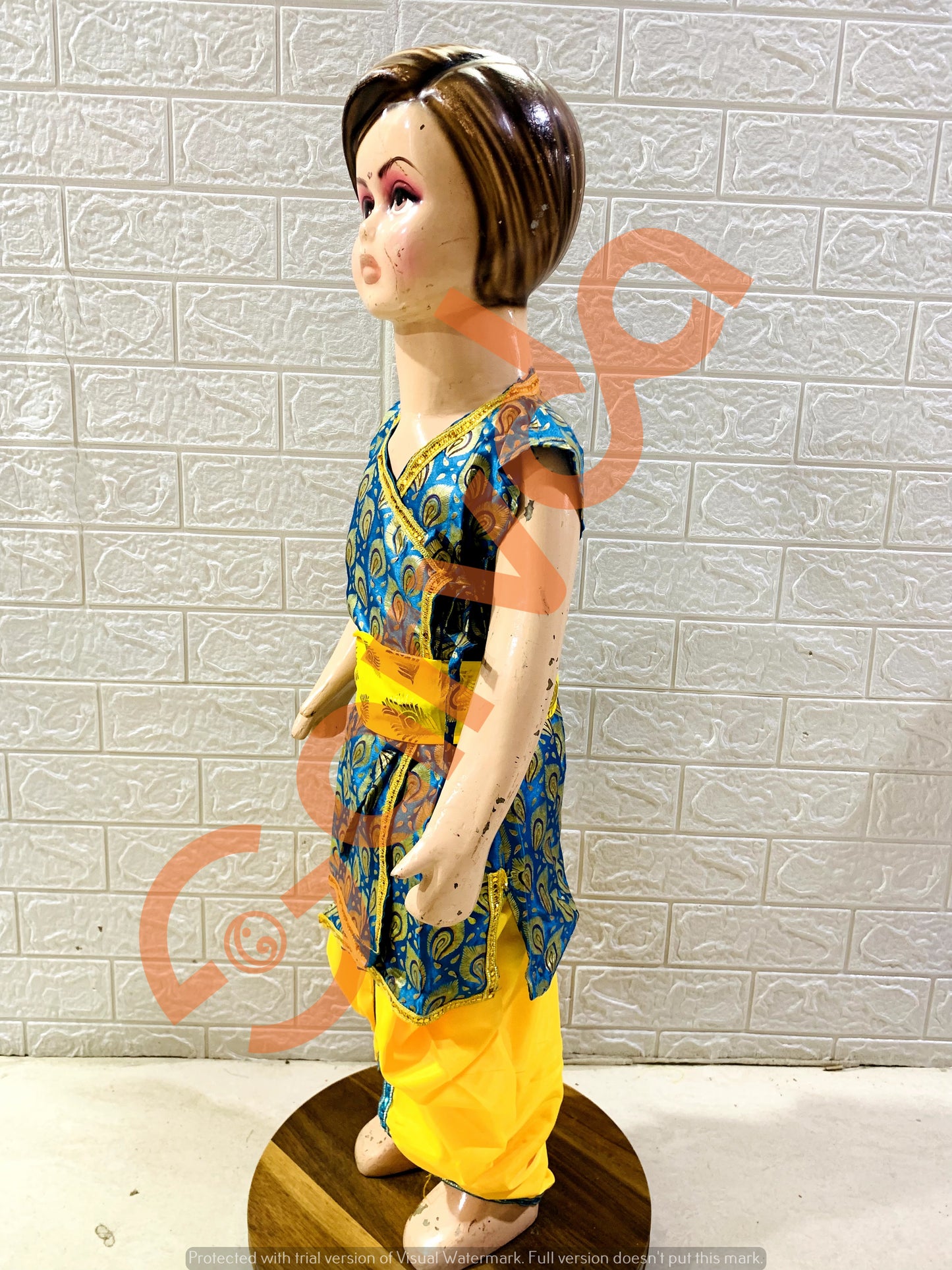 Firozi Kurta, Dhoti & Patka Krishna Dress