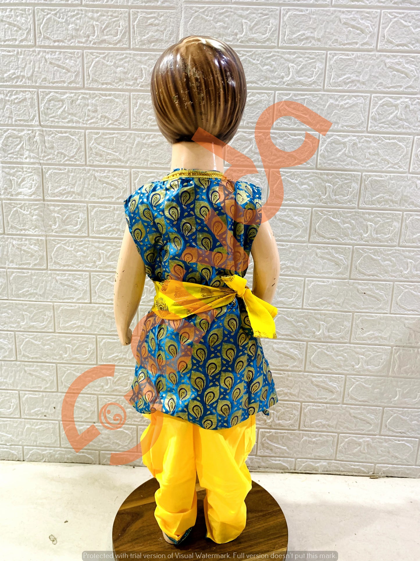 Firozi Kurta, Dhoti & Patka Krishna Dress