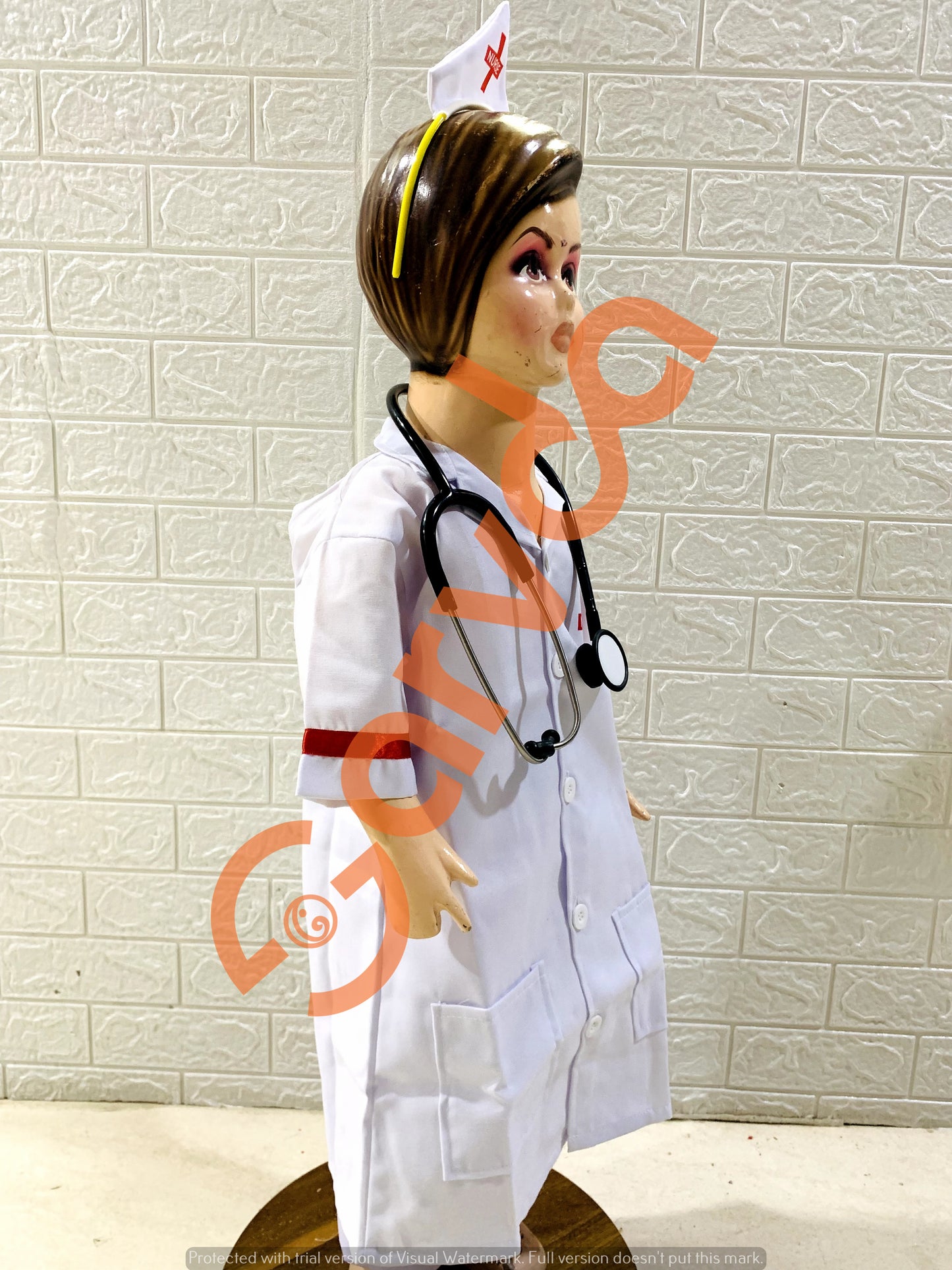 Nurse Costume + Hairband + Stethoscope