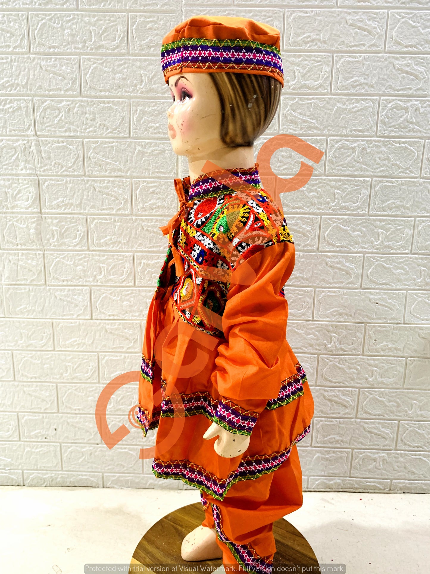 Kediya boys Costume-Orange