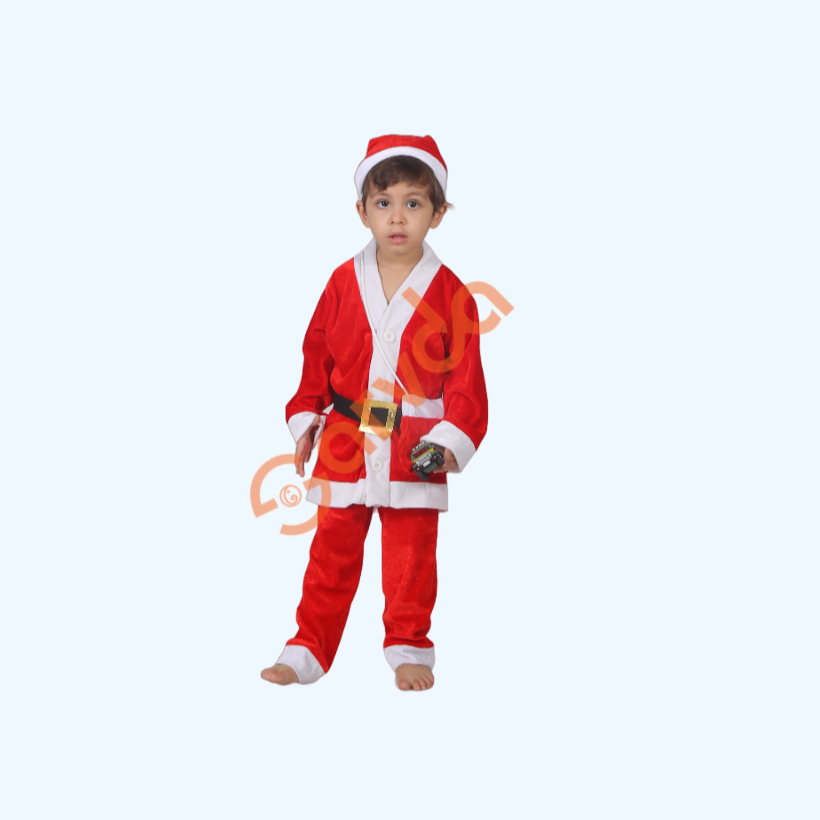 Santa Velvet dress for boys with Belt