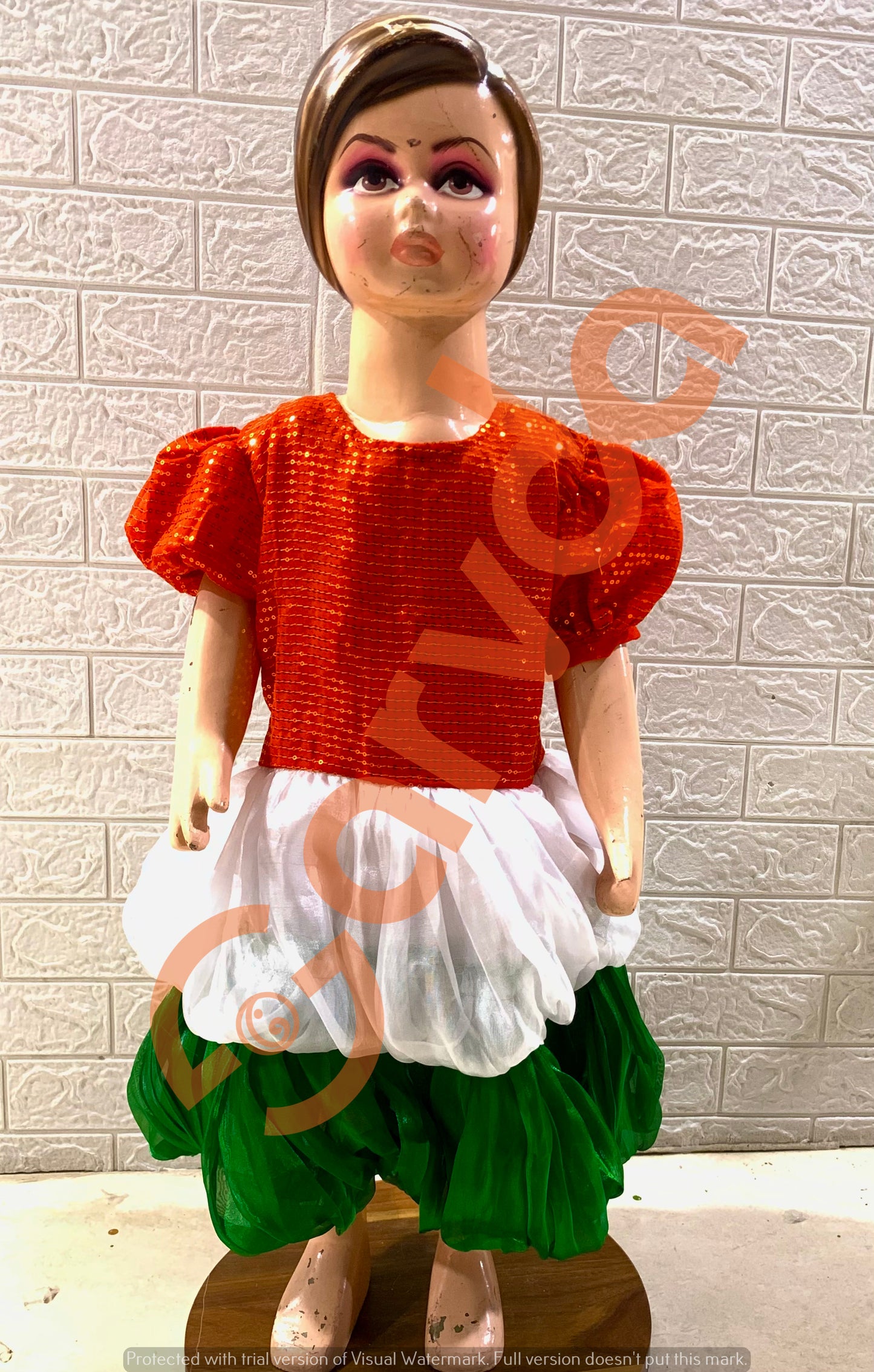 Tricolor / Tiranga Seqence frock Costume
