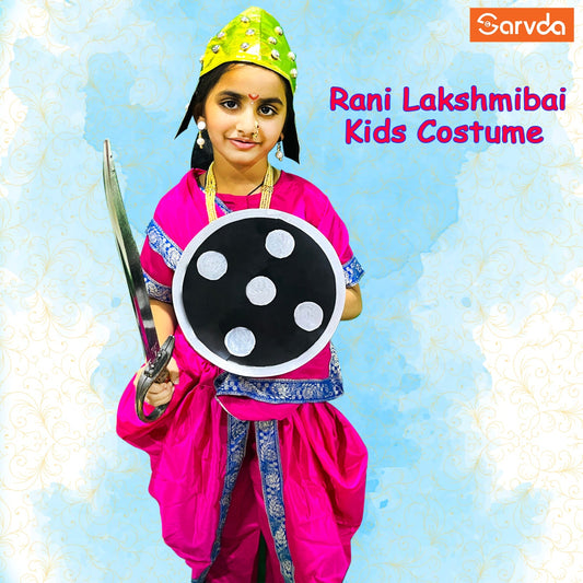 Marathi Saree / Rani lakshmi Bai costume (Pink) -without accessories